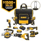 DEWALT 20V MAX Site-Ready XR 7 Tool Combo Kit (with 2 Batteries, Charger and Rolling Storage Bag) in the Power Tool Combo Kits department at Lowes.com $599