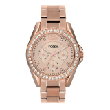 Fossil Women’s Riley Quartz Stainless Steel Multifunction Watch (Rose Gold Glitz) $66.10 + Free Shipping