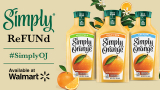Free Simply Orange Juice Refund from Ripple Street (Only via Ripple Street App) at your Walmart store
