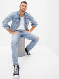 Gap Factory Men's Destructed Straight Taper Jeans with Washwell (Light Destroy/Limited Sizes) $7 + Free Shipping