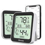 Govee Indoor Bluetooth Temperature Humidity Monitor (Black) $15.49 + Free Shipping w/ Prime or orders $35+