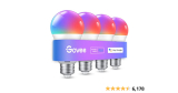 Govee Smart Light Bulbs, WiFi Bluetooth Color Changing Light Bulbs, Music Sync, 54 Dynamic Scenes, 16 Million DIY Color RGB Light Bulbs, Work with Alexa, Google Assistant – $24