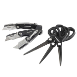 Husky Titanium Scissor Set and 3-Pack Folding Lock Back Utility Knife, $18.99, free shipping, Home Depot