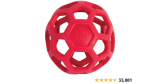JW Hol-ee Roller Dog Fetch Treat Dispenser Puzzle Ball; X-Large 7.5 Inch Diameter – $7