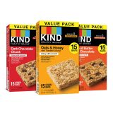 KIND Healthy Grains Bars, Variety Pack, Dark Chocolate Chunk, Oats & Honey, Peanut Butter Snacks, Gluten Free, 45 Count $16.19