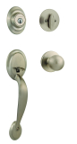 Kwikset 96870-090 Dakota Single Cylinder Handleset w/Polo Knob-Satin Nickel-$61.50