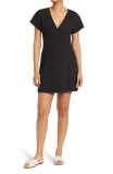 Madewell Women's Cross Front Flutter Sleeve Mini Dress (True Black) $18 + Free Shipping on $89+