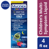 Mucinex Children's Night Time Cold Medicine Multi-Symptom Relief Mixed Berry 4 fl oz $2.63