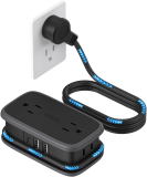 NTONPOWER Travel Power Strip with USB C Port and 4 Outlets (Black) – $11 + Free Shipping $16
