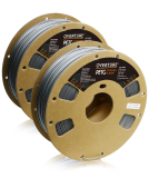 OVERTURE PETG Filament 1.75mm, 3D Printer Consumables, 2kg Filament (4.4lbs), Dimensional Accuracy 99% Probability +/- 0.03 mm, Fit Most FDM Printer (Space Gray (2-Pack)) $18.99