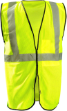 OccuNomix Men’s Class 2 Mesh / Single Stripe Hook & Loop Safety Vest (2XL-3XL)