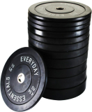 Signature Fitness 2" Olympic Bumper Plate Weight Plates with Steel Hub 370LB Set $340.39 + Free Shipping