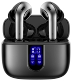 TAGRY Bluetooth Headphones True Wireless Earbuds 60H Playback LED Power Display Earphones with Wireless Charging Case IPX5 Waterproof in-Ear Earbuds