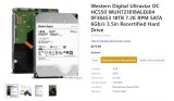 Western Digital Ultrastar DC HC550 Recertified 18TB $180
