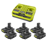 YMMV: RYOBI ONE+ 18V (6) 1.5 Ah Batteries with Dual-Port Charger Starter Kit PSK026 – $85